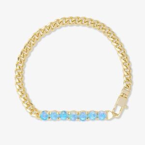 Melinda Maria Gold Bracelet with Simulated Opal Stones